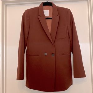 Sandro rich terracotta brown blazer